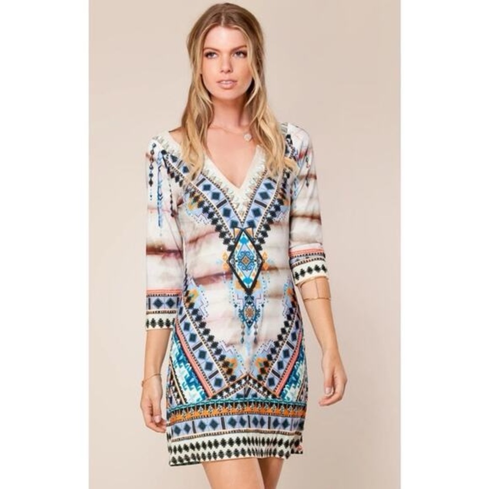 HALE BOB beaded tribal dress Size Small